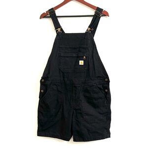 Carhartt Black Denim Short Overalls